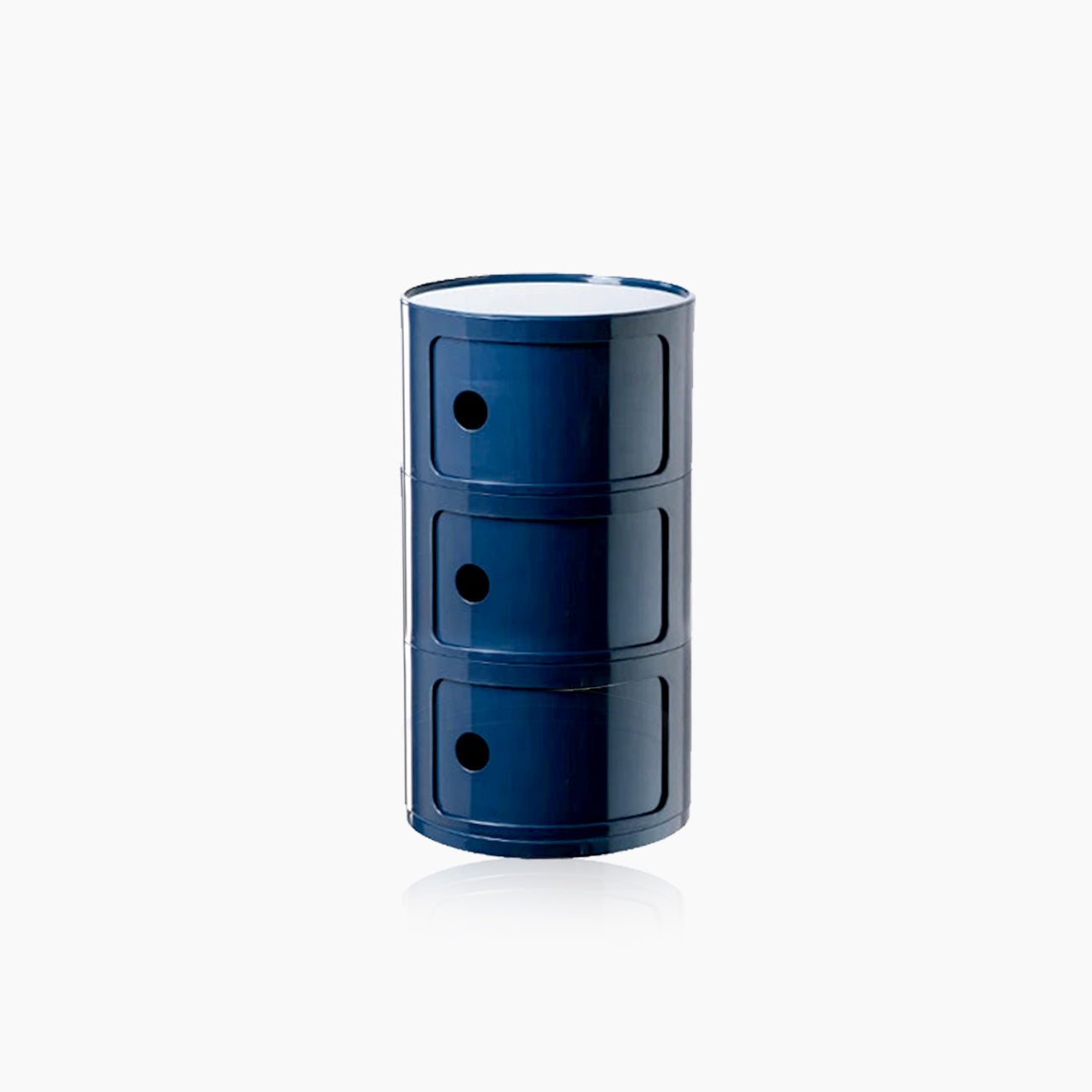 Round Accent Table with Storage and Shelf