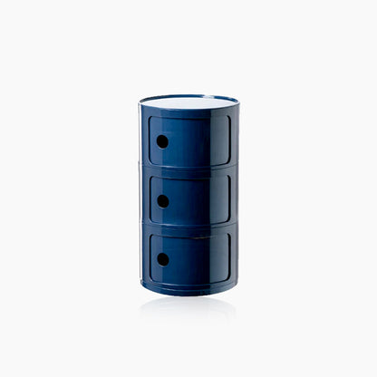 Round Accent Table with Storage and Shelf