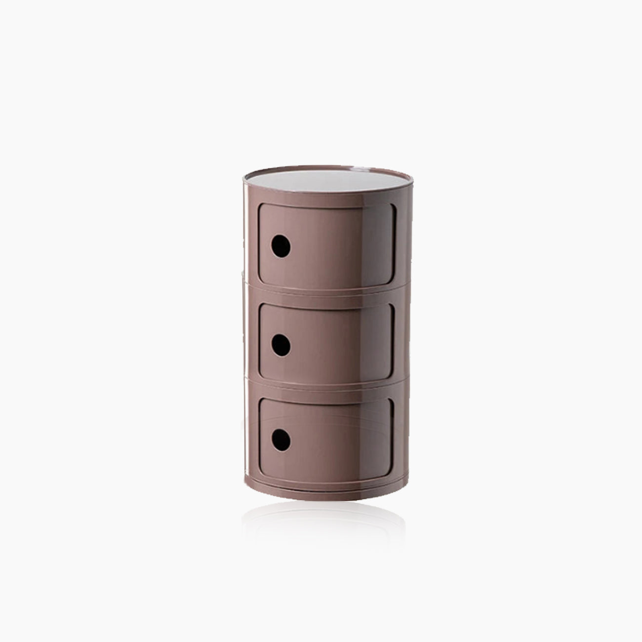 Round Accent Table with Storage and Shelf