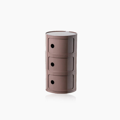 Round Accent Table with Storage and Shelf