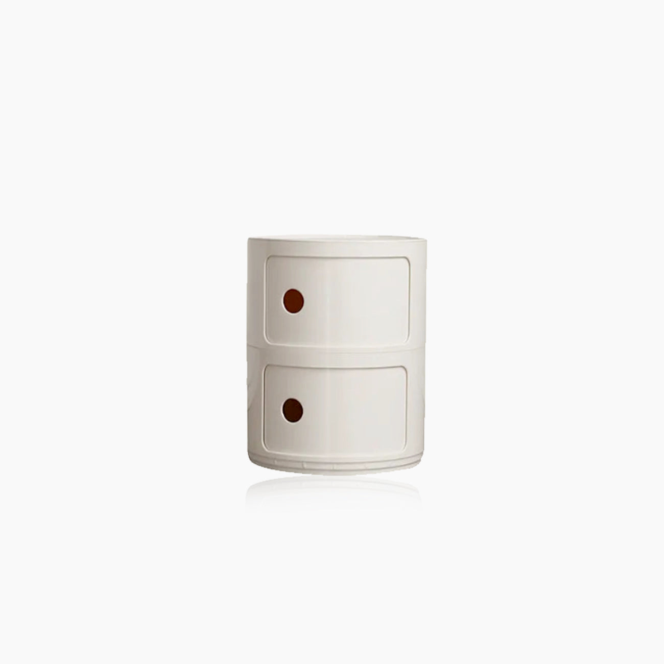 Round Accent Table with Storage and Shelf