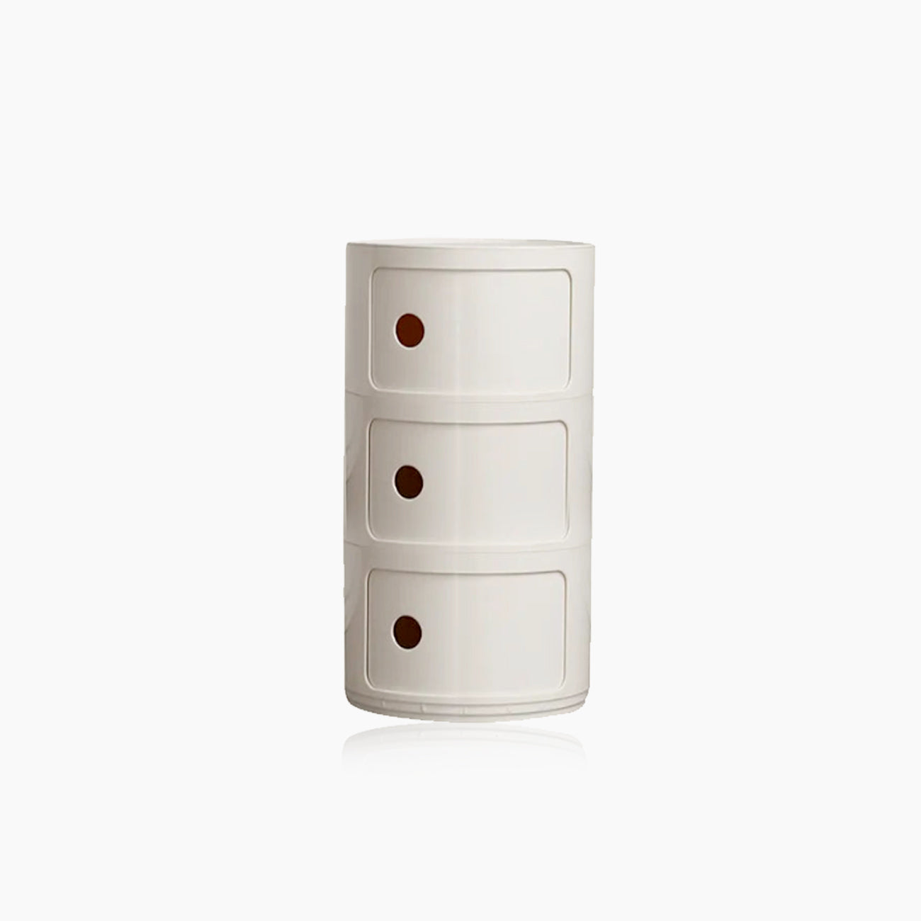 Round Accent Table with Storage and Shelf