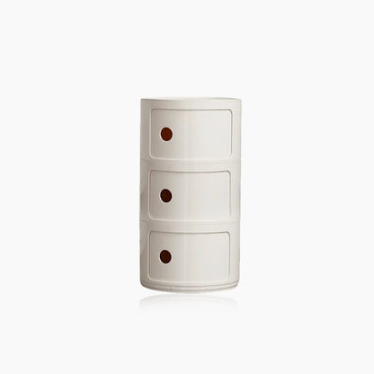 Round Accent Table with Storage and Shelf