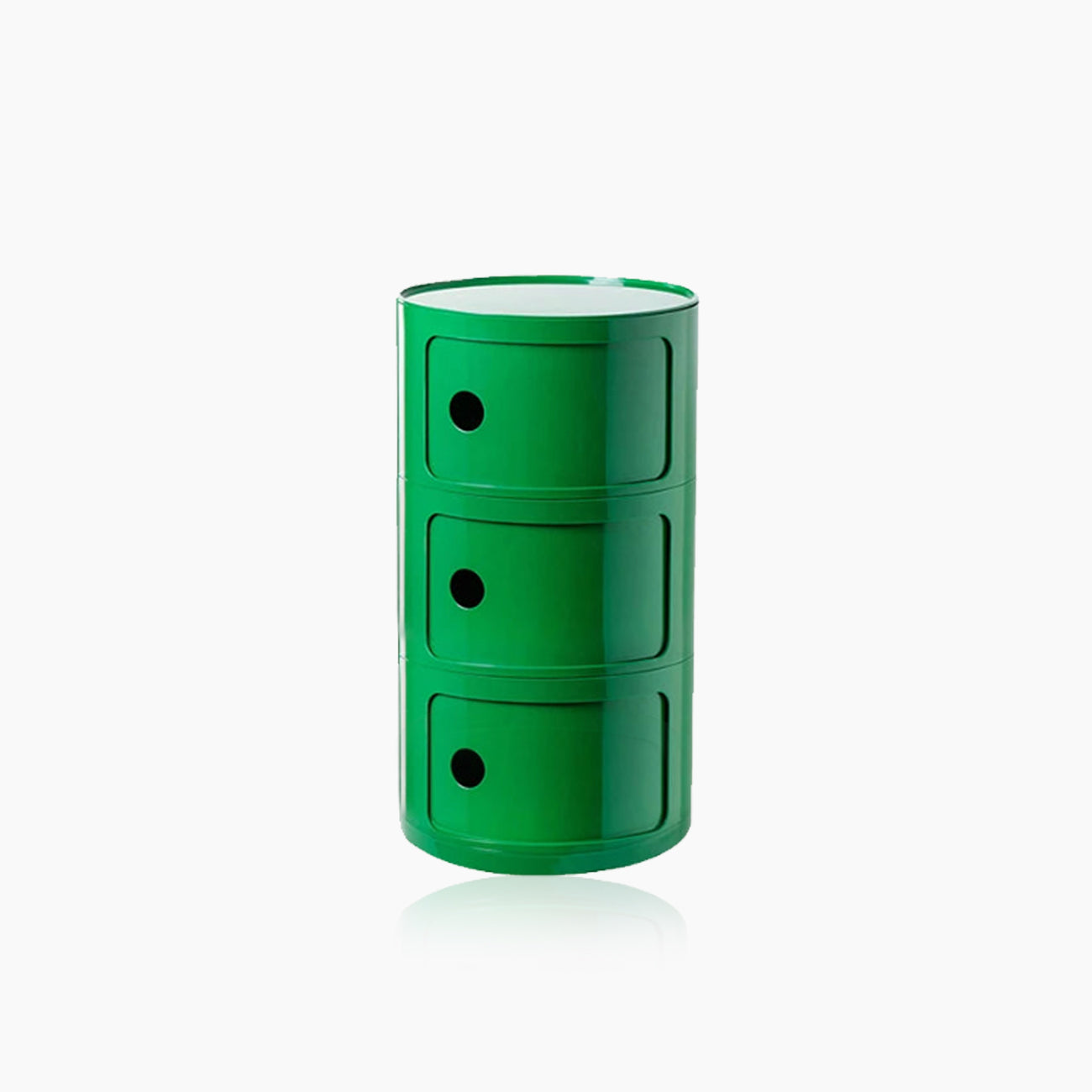 Round Accent Table with Storage and Shelf