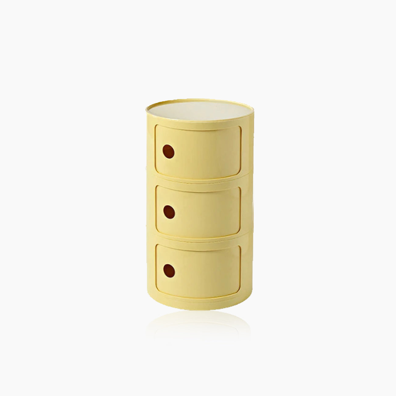 Round Accent Table with Storage and Shelf