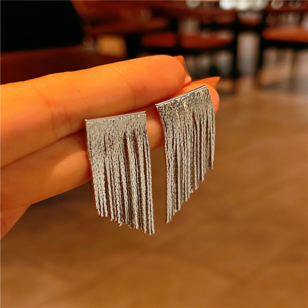 Luxury Gold Drop Tassel Earrings