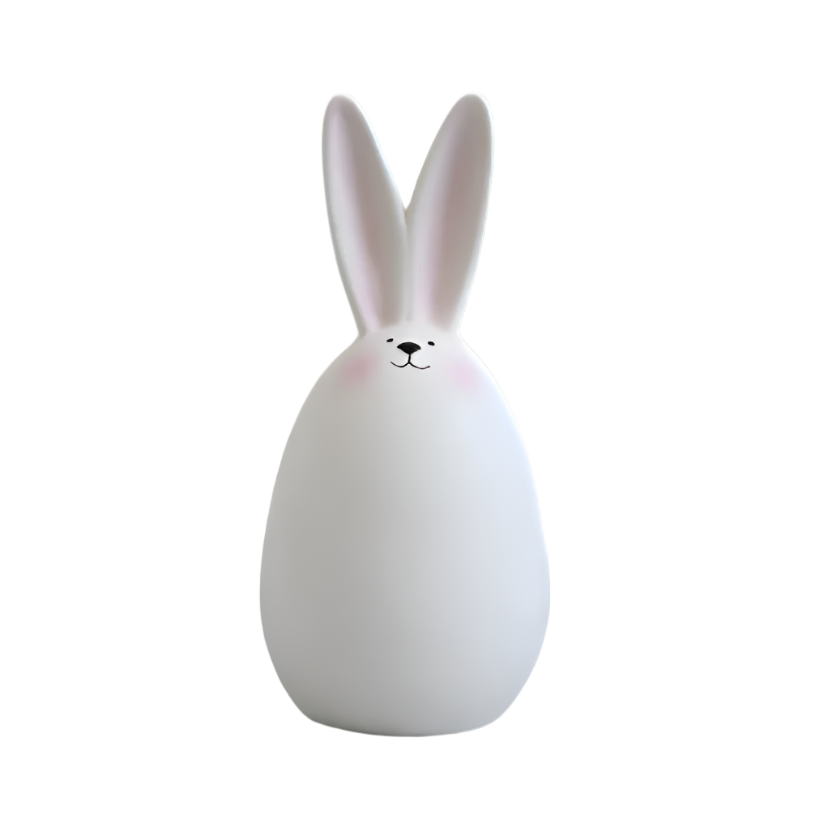 Simple White Ceramic Bunny Figurine Decoration