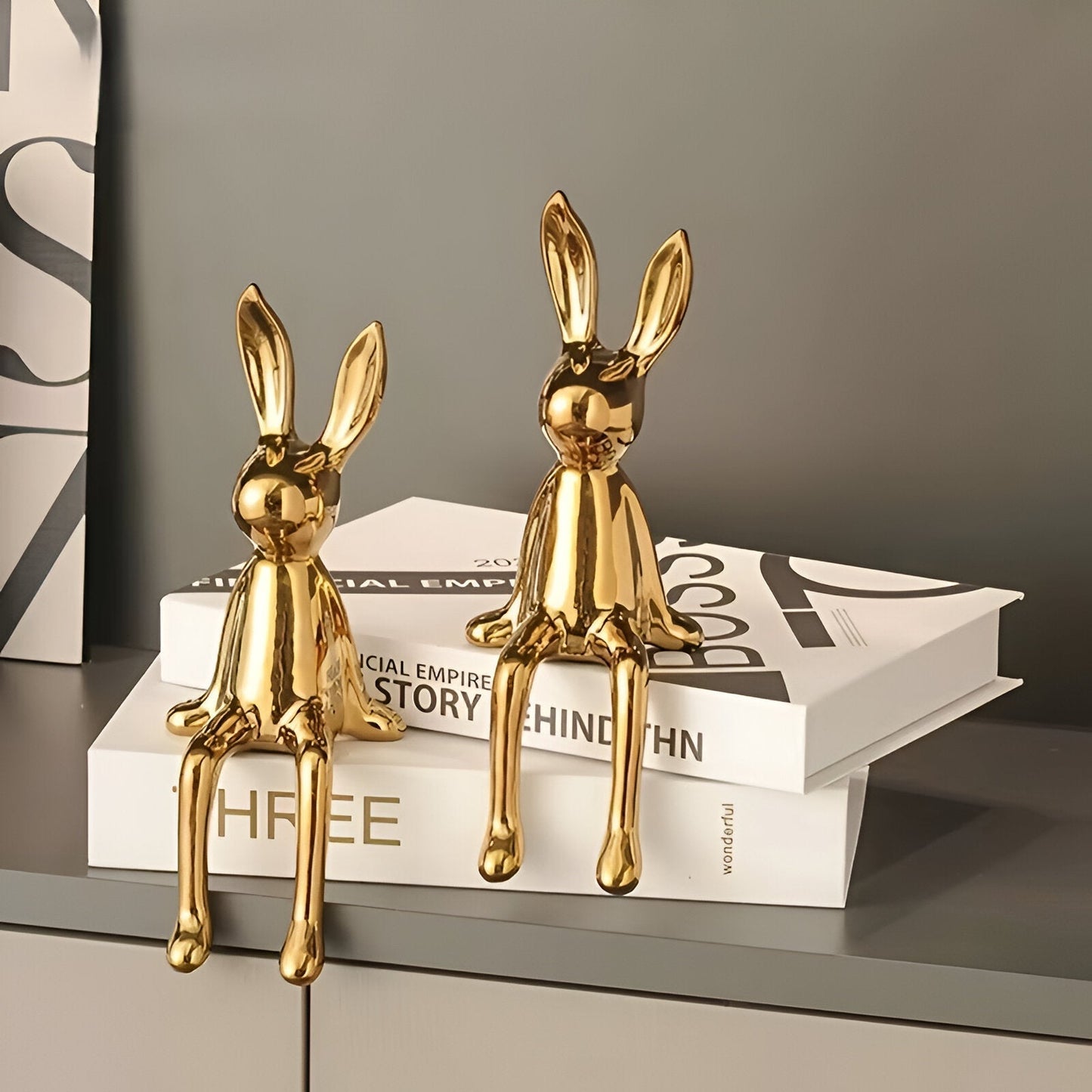 Cute Ceramic Easter Bunny Figurine