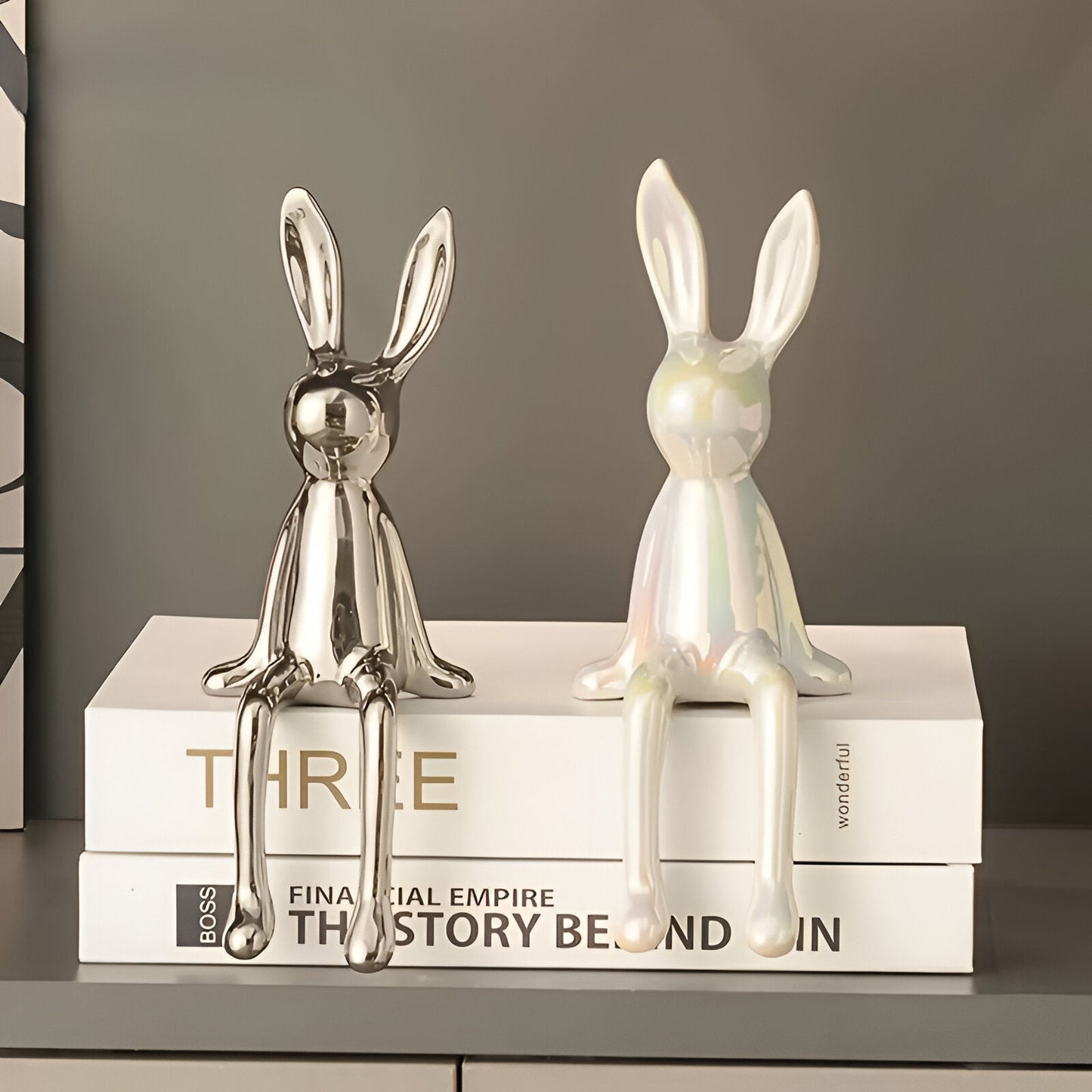 Cute Ceramic Easter Bunny Figurine
