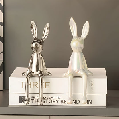Cute Ceramic Easter Bunny Figurine