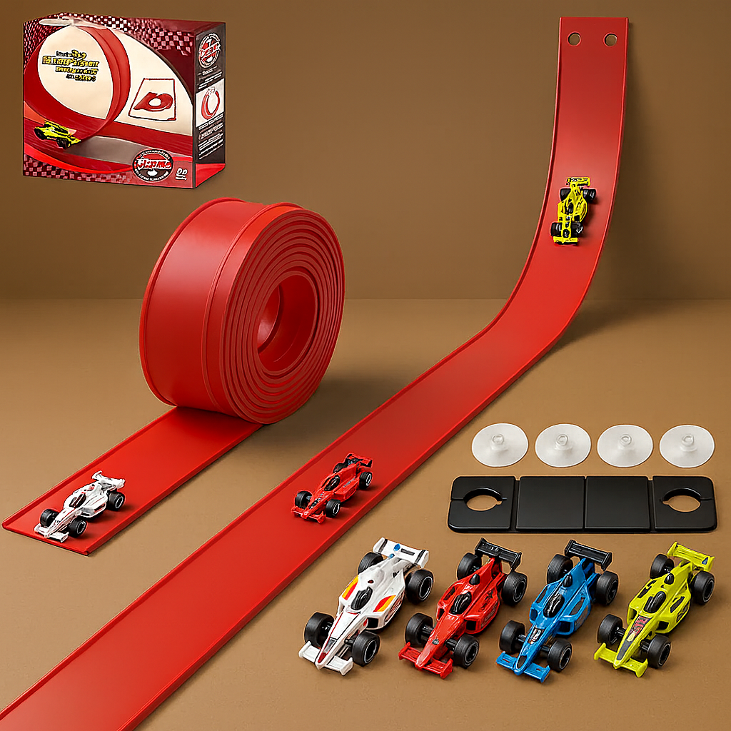 Fun Kids Racing Track Play Set Foldable Portable