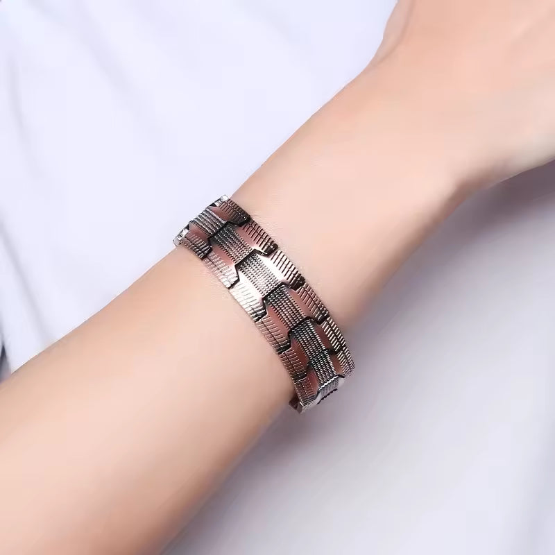 CopperWave | Elegant Magnetic Copper Wellness Bracelet for Energy Balance 5