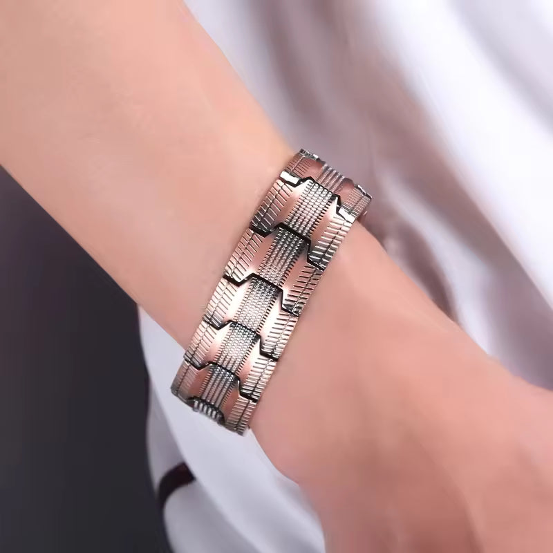 CopperWave | Elegant Magnetic Copper Wellness Bracelet for Energy Balance 6