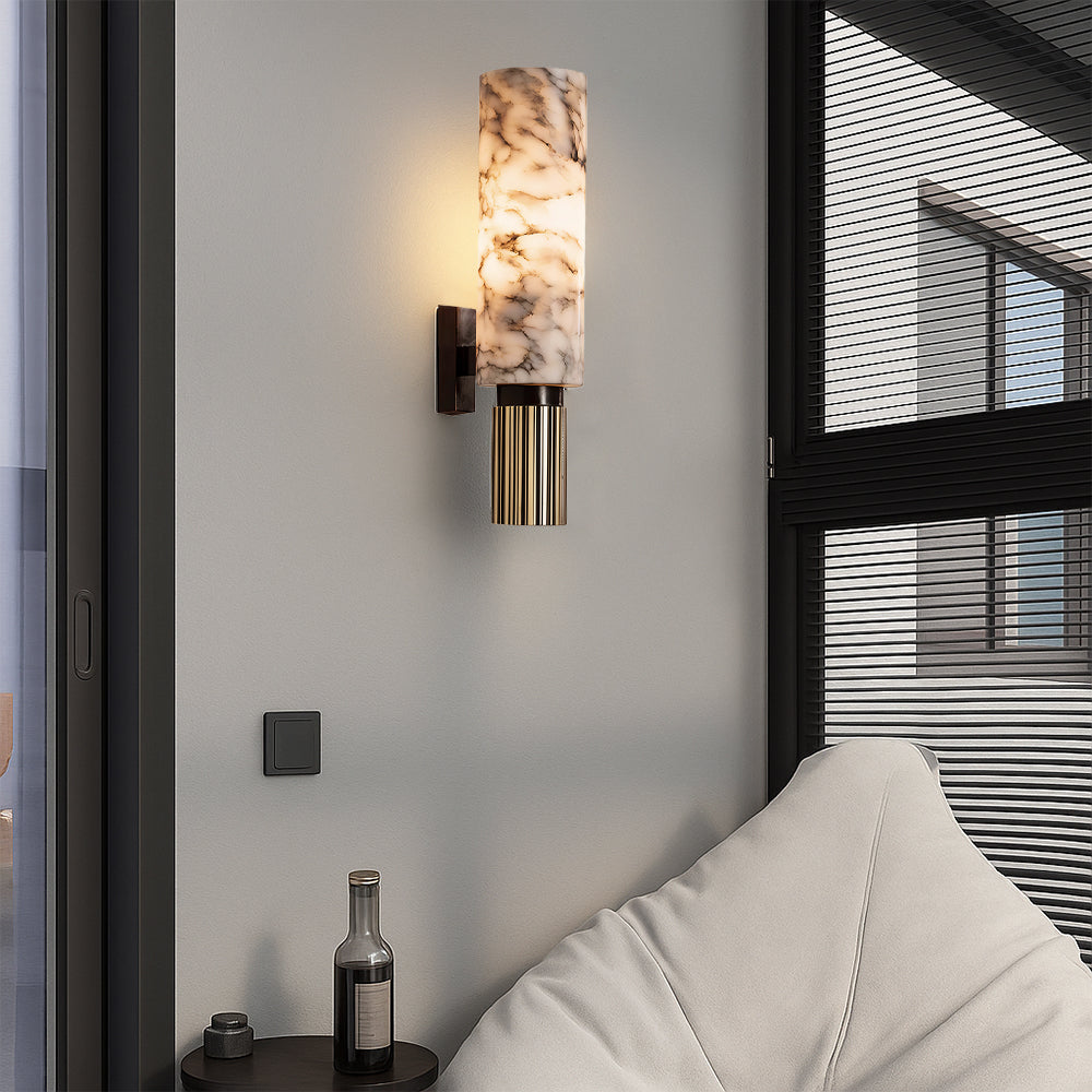 Copper stone wall lamp 1