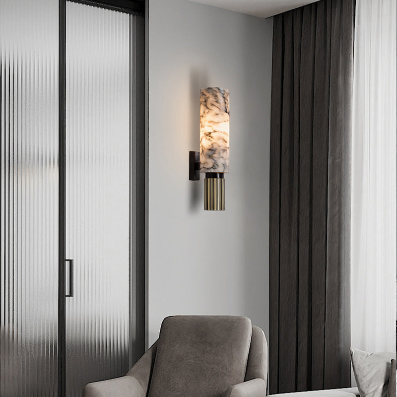Copper stone wall lamp 4