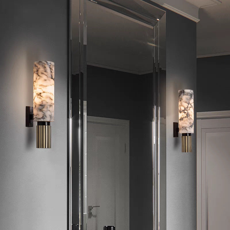 Copper stone wall lamp 5