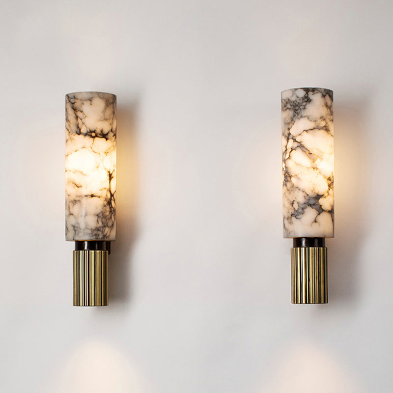 Copper stone wall lamp 6