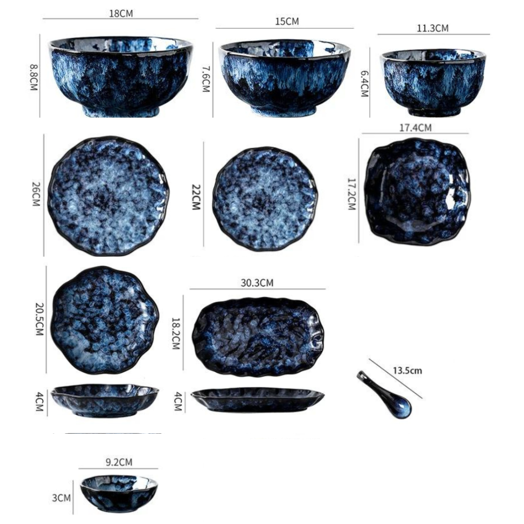 Beautiful Starry 10-Piece Dinnerware Set