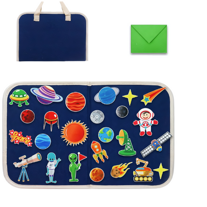 Learning Play Board with Soft Felt Toys for Kids