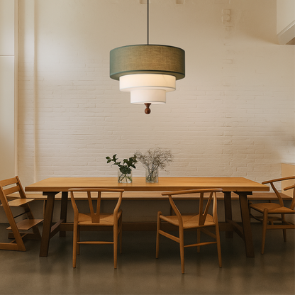 Warm White Cotton Pendant Lamp - Fesara