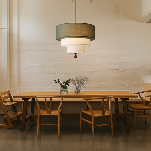 Warm White Cotton Pendant Lamp - Fesara