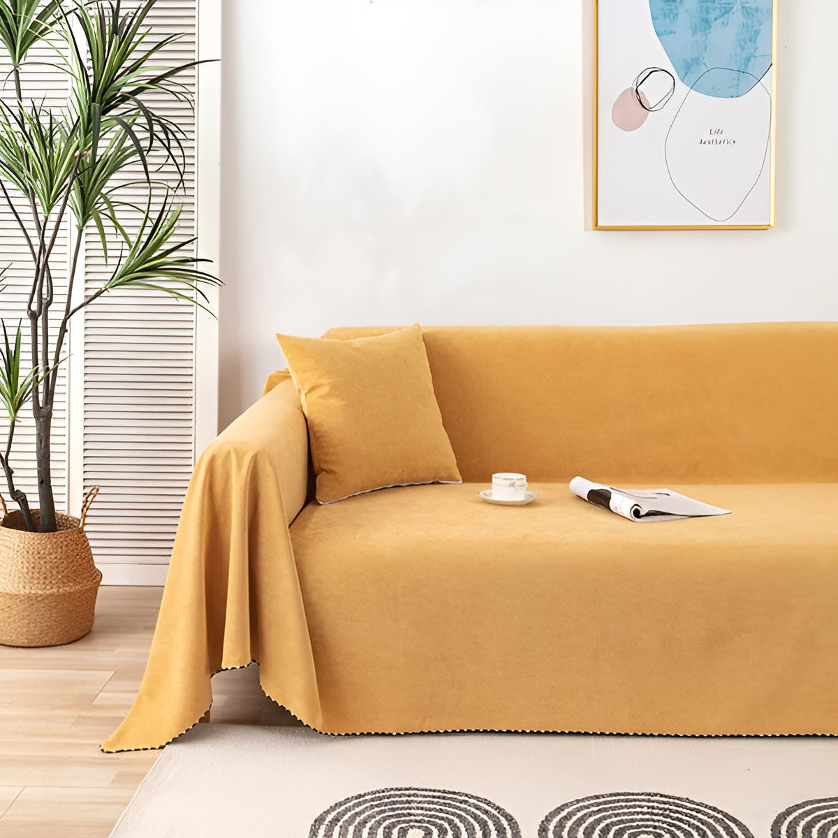 Plush Waterproof Reversible Pet Blanket Throw