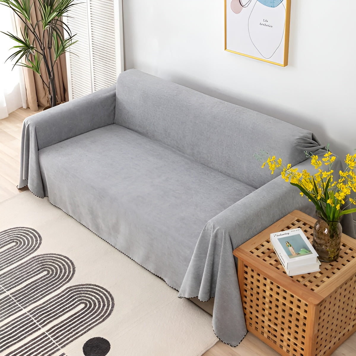Plush Waterproof Reversible Pet Blanket Throw