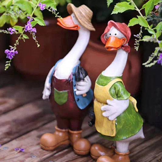Colorful Resin Duck Figurines Outdoor Decor - Fesara