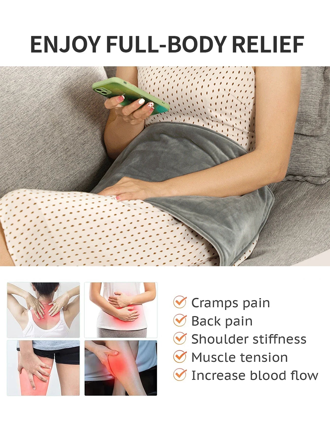 CozyCloud | Portable Soft Mini Heated Blanket for Travel Comfort 3