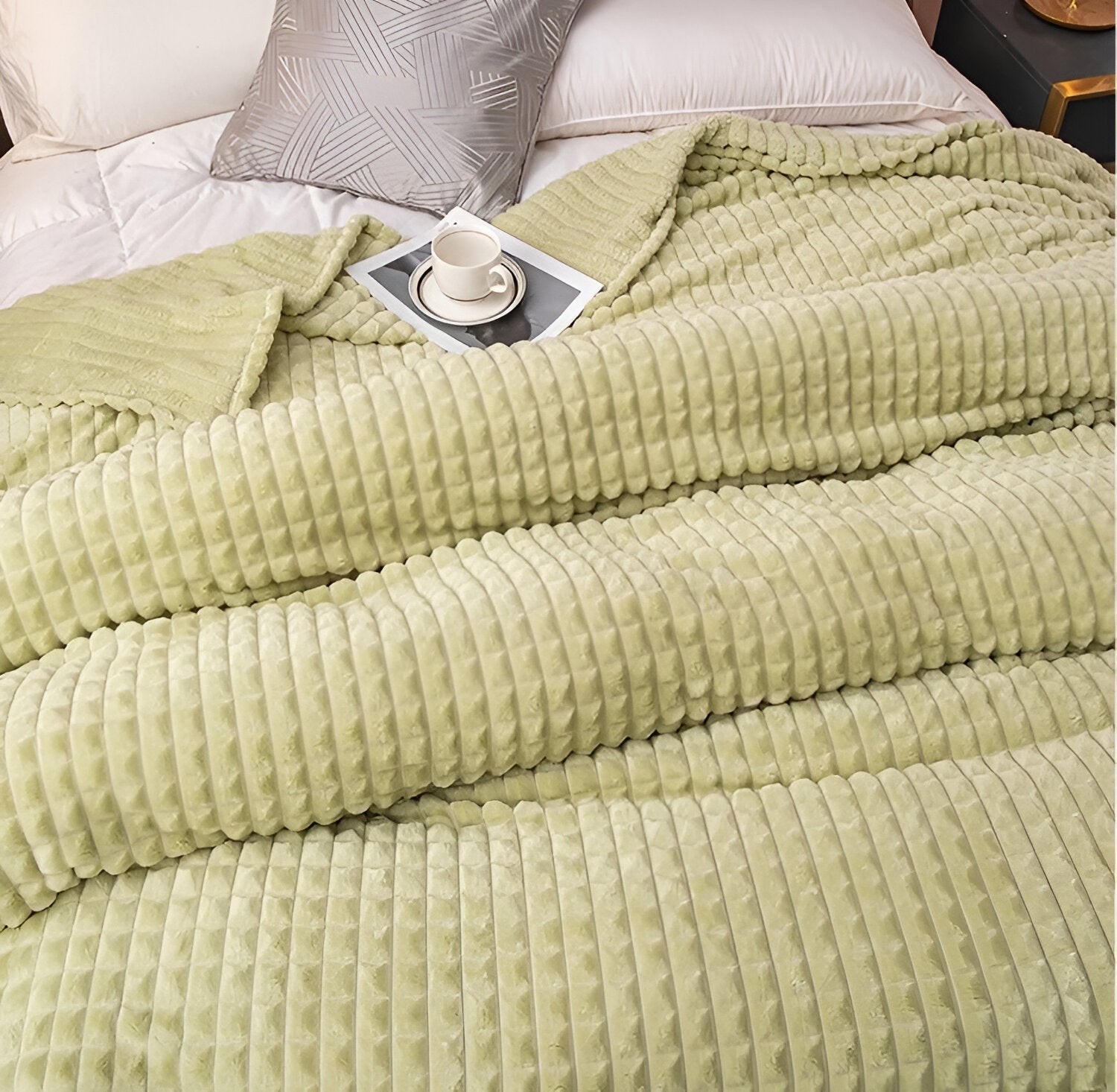 CozyCoral | Ultra-Soft Elegant Plaid Blanket for Ultimate Comfort 3