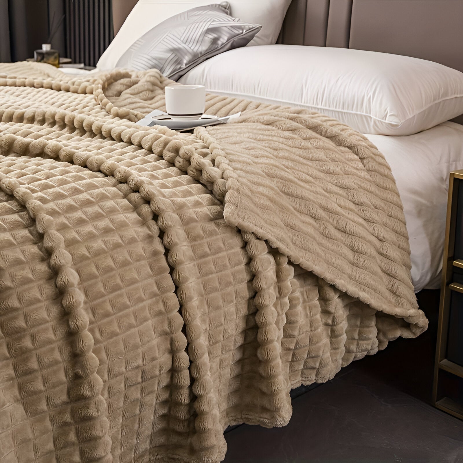 CozyCoral | Ultra-Soft Elegant Plaid Blanket for Ultimate Comfort 7