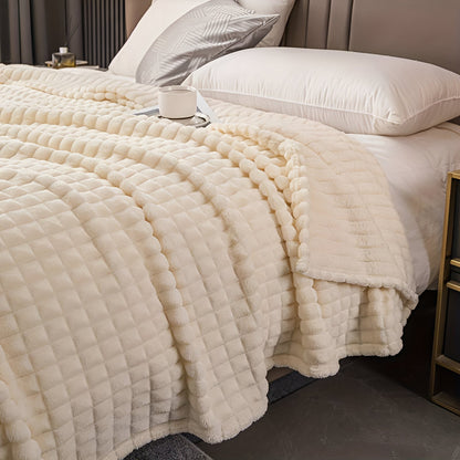 CozyCoral | Ultra-Soft Elegant Plaid Blanket for Ultimate Comfort 8