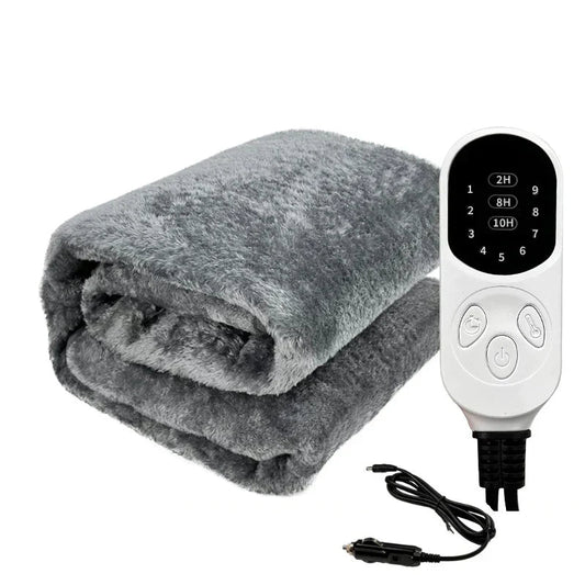 Warm Car Blanket with Timer | 12V Heated Auto Blanket - Fesara