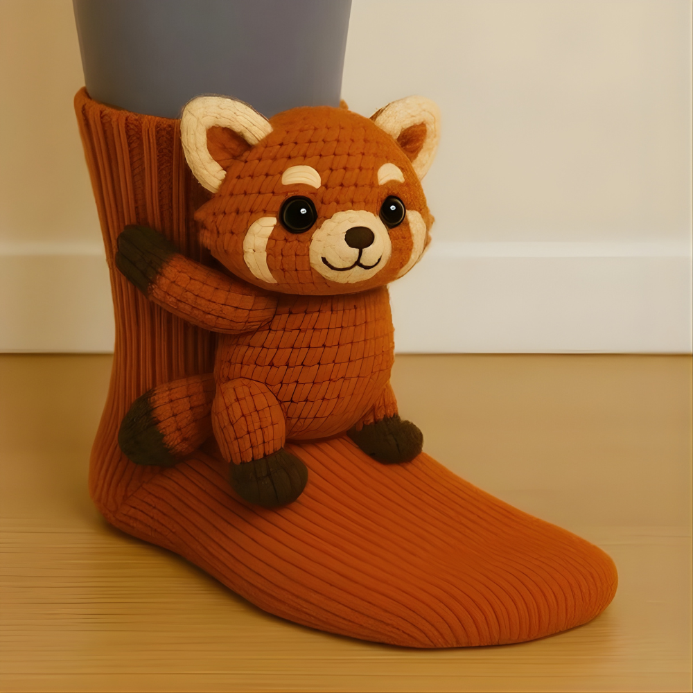 Comfy Animal Pattern Socks Slippers for Indoor Wear