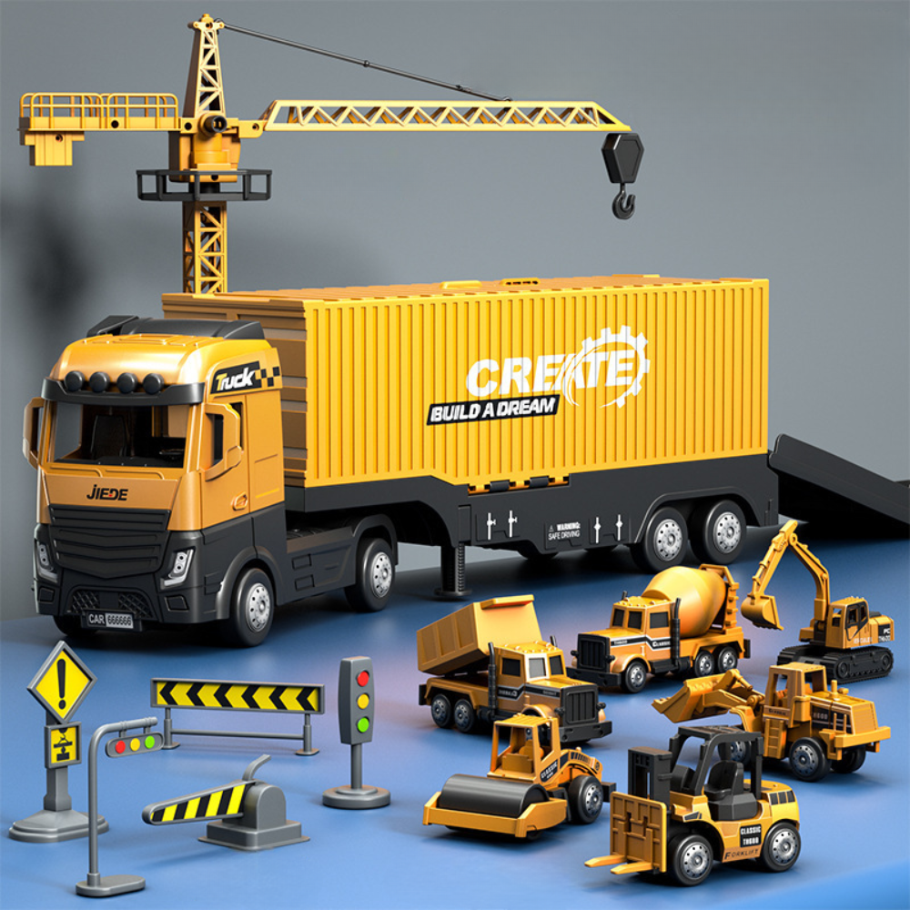 Fun Building Crane Truck Play Set - Fesara