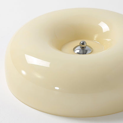 Soft White Glass Semi Flush Ceiling Light Fixture