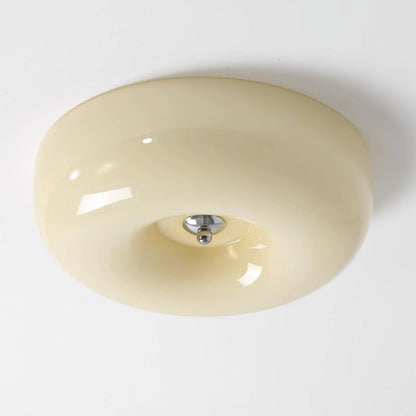 Soft White Glass Semi Flush Ceiling Light Fixture