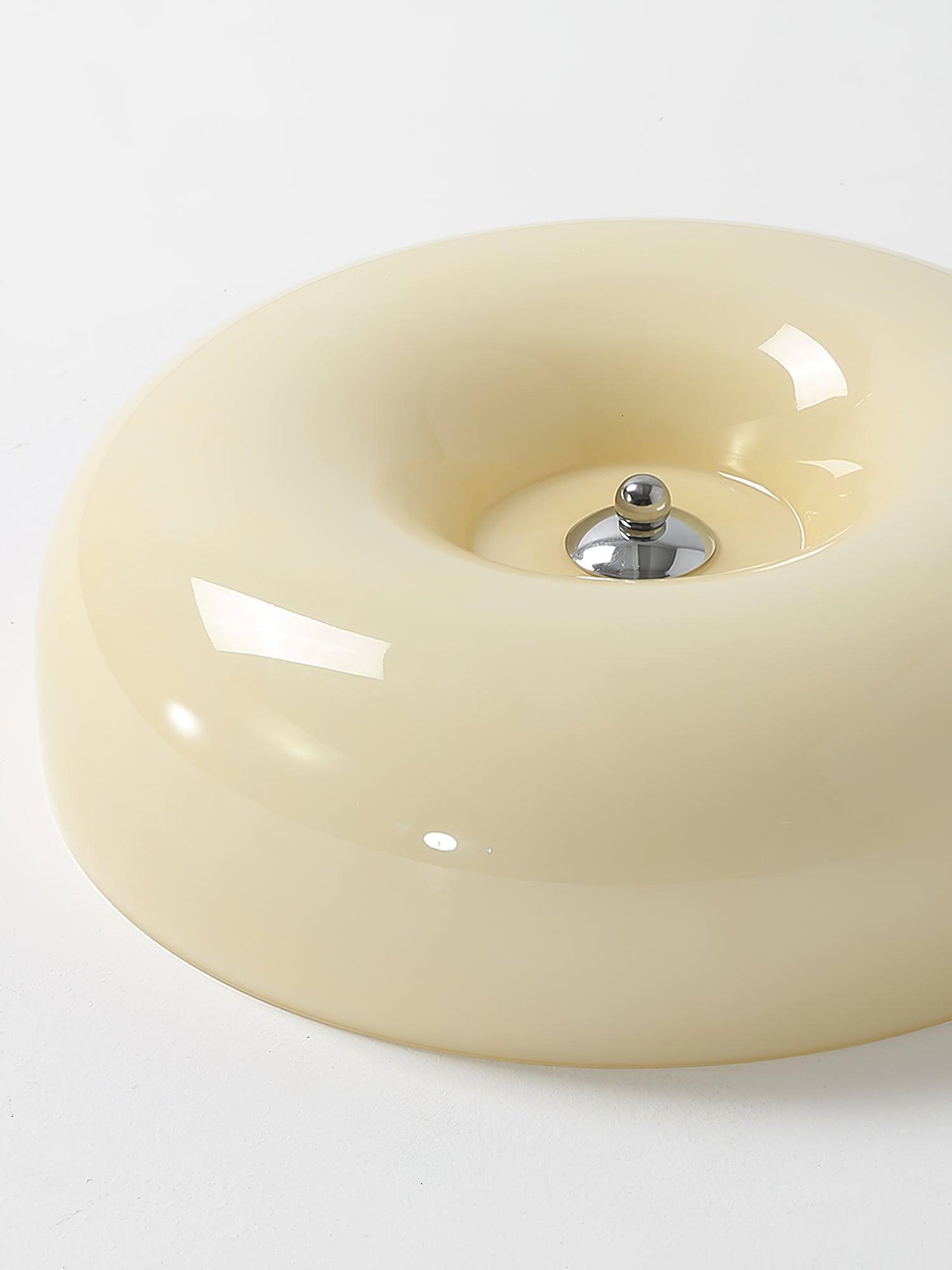Soft White Glass Semi Flush Ceiling Light Fixture