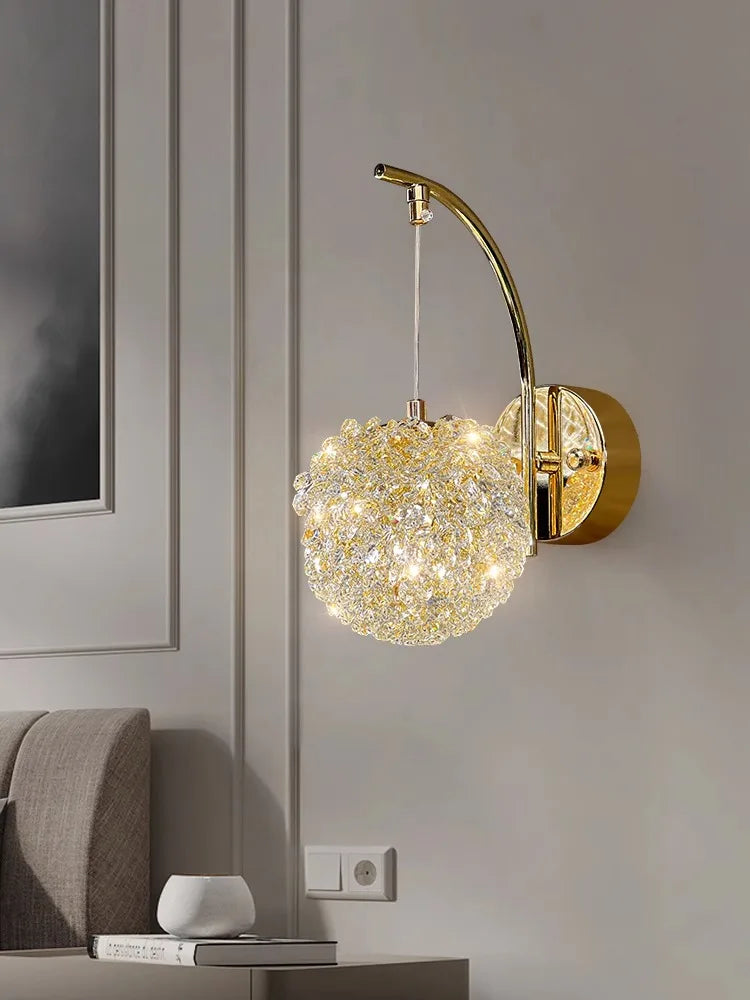 Elegant Crystal Wall Light Fixture - Fesara