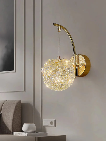 Elegant Crystal Wall Light Fixture - Fesara