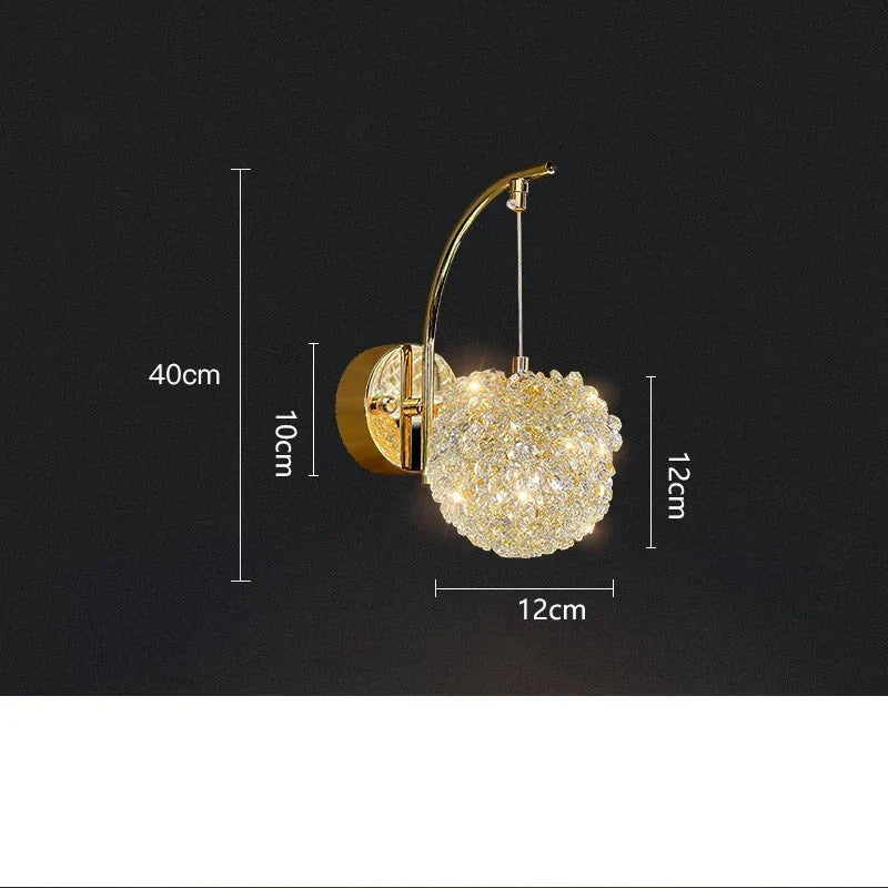 Elegant Crystal Wall Light Fixture