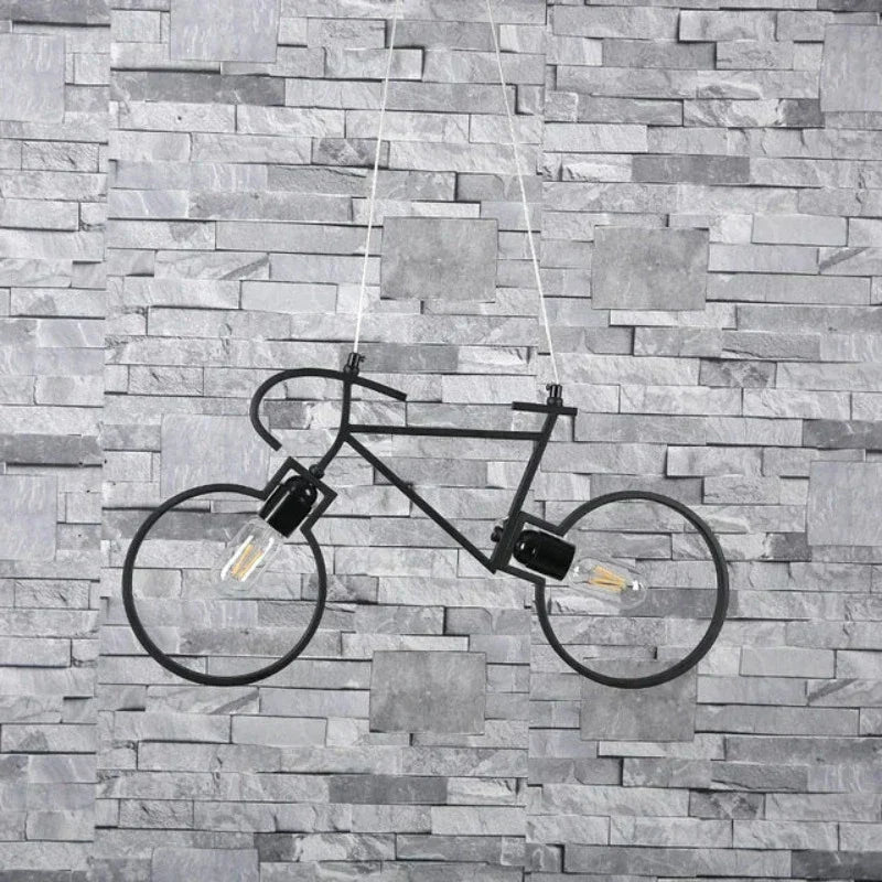 Modern Bike Style LED Pendant Lamp