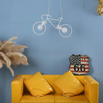 Modern Bike Style LED Pendant Lamp - Fesara