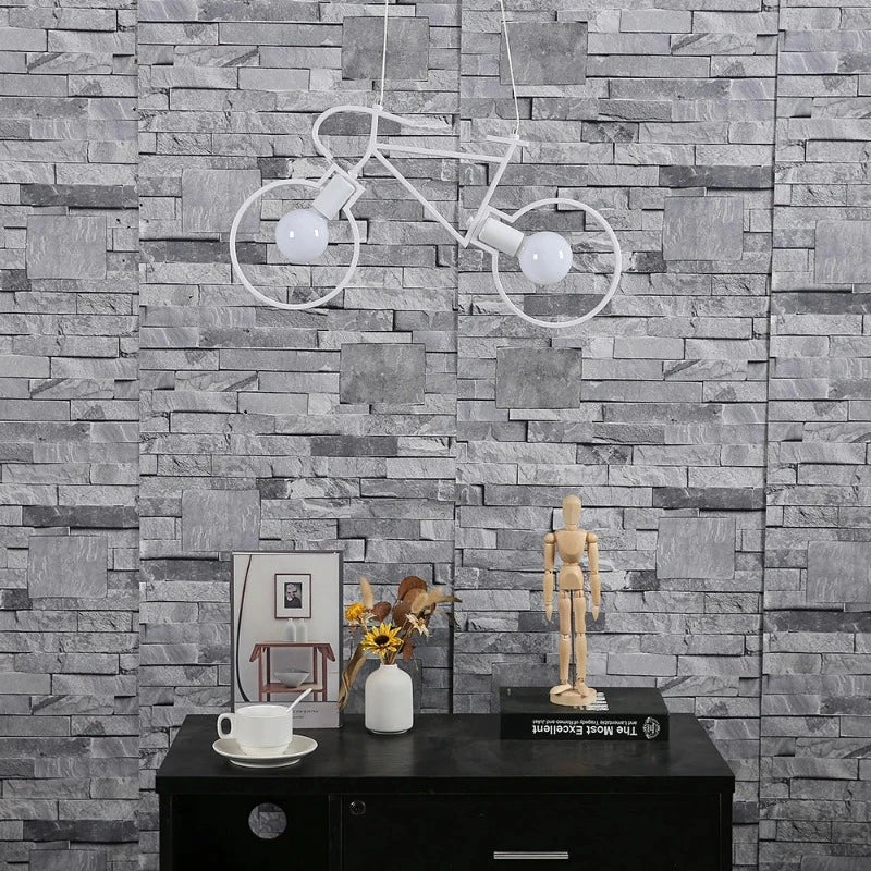 Modern Bike Style LED Pendant Lamp