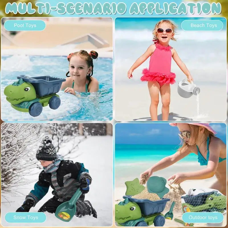 Dino Beach Play Set for Kids Sand Fun Outdoor Toy