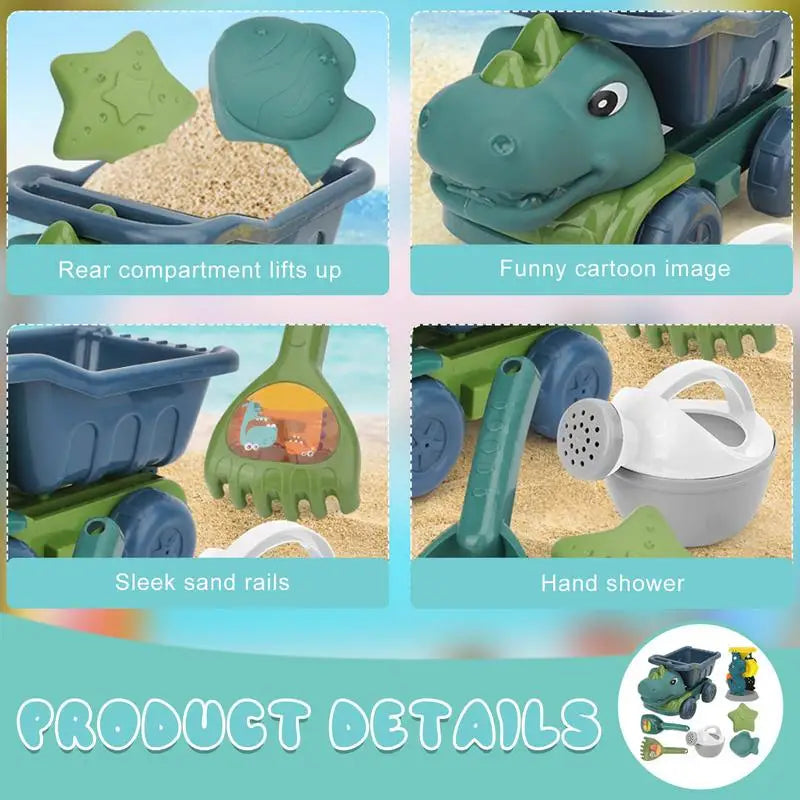Dino Beach Play Set for Kids Sand Fun Outdoor Toy