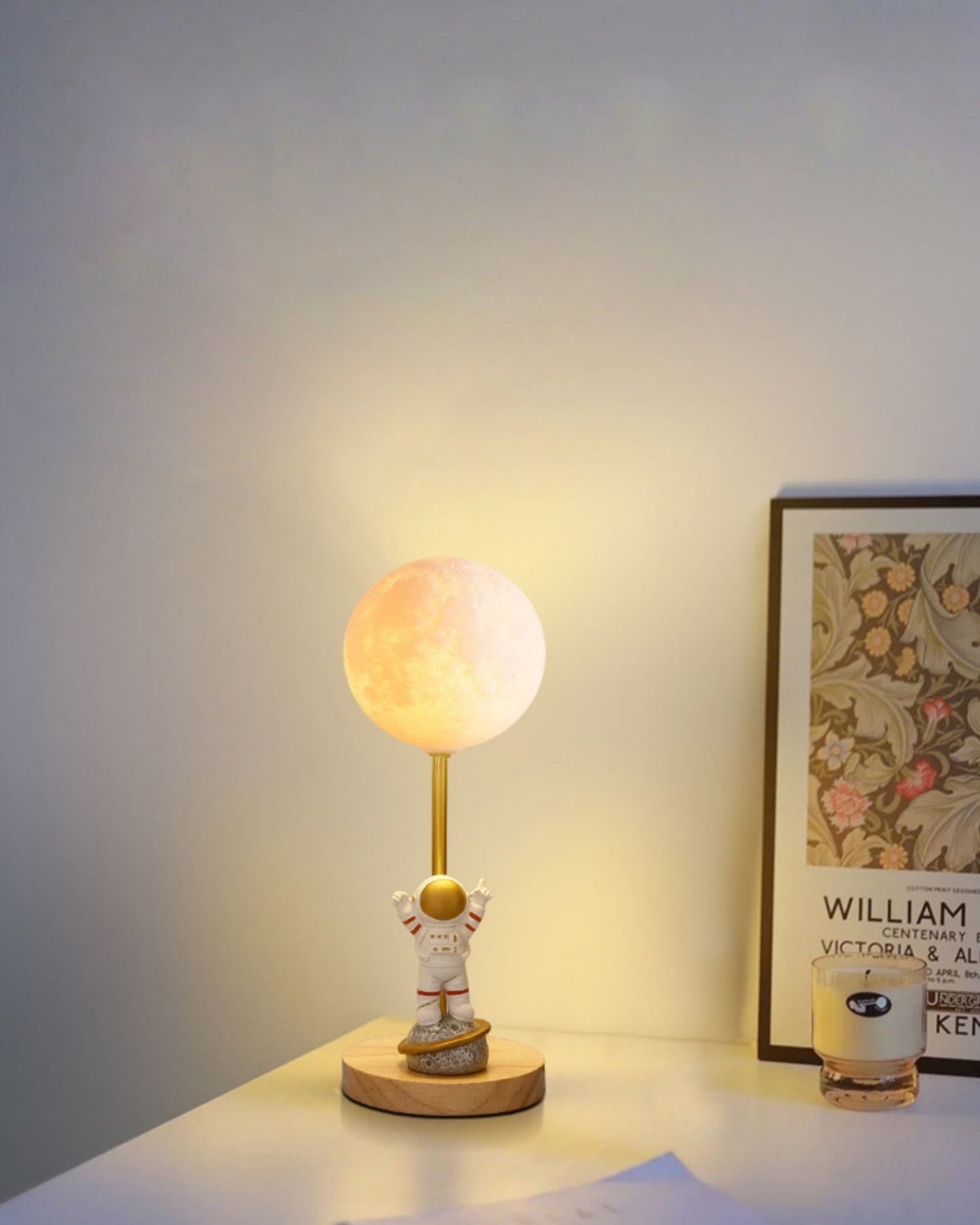 Unique Moon Shaped LED Table Lamp