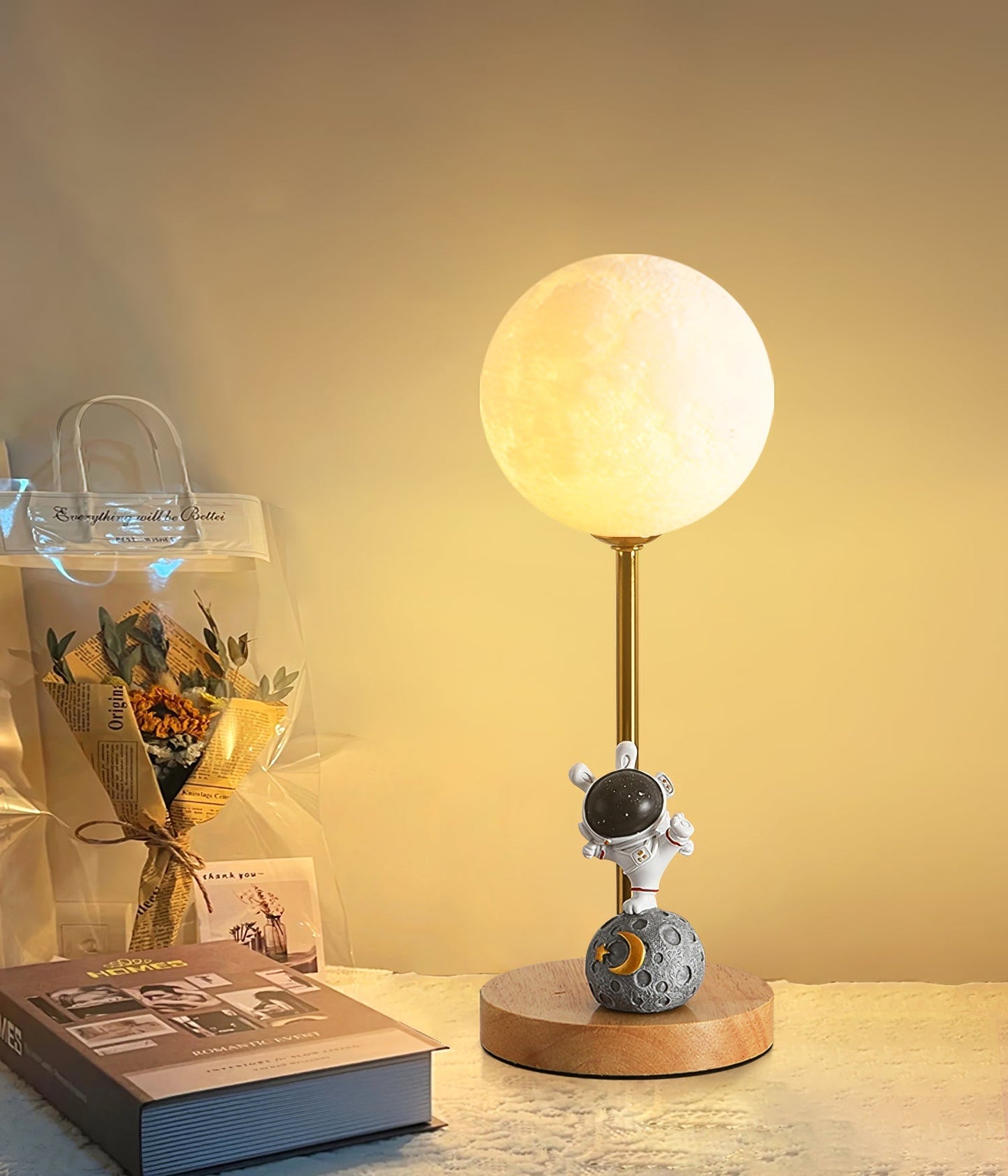 Unique Moon Shaped LED Table Lamp