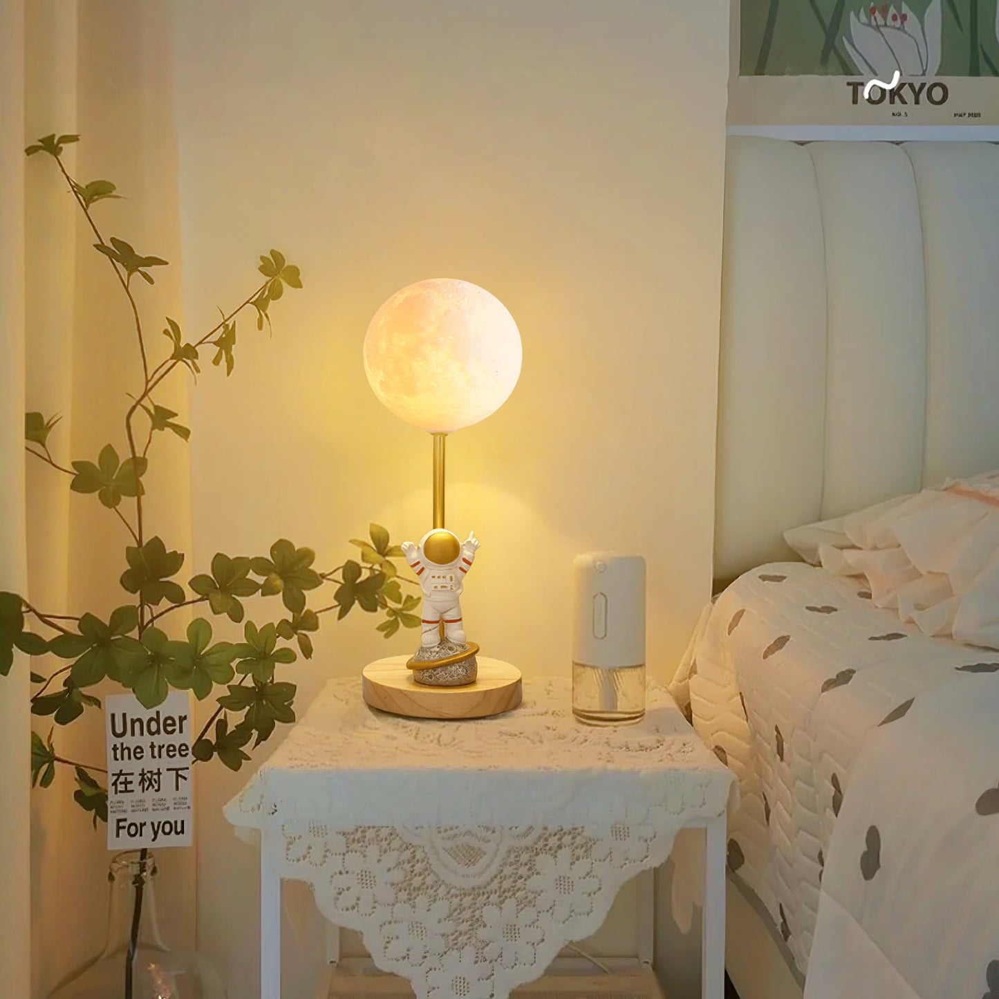 Unique Moon Shaped LED Table Lamp