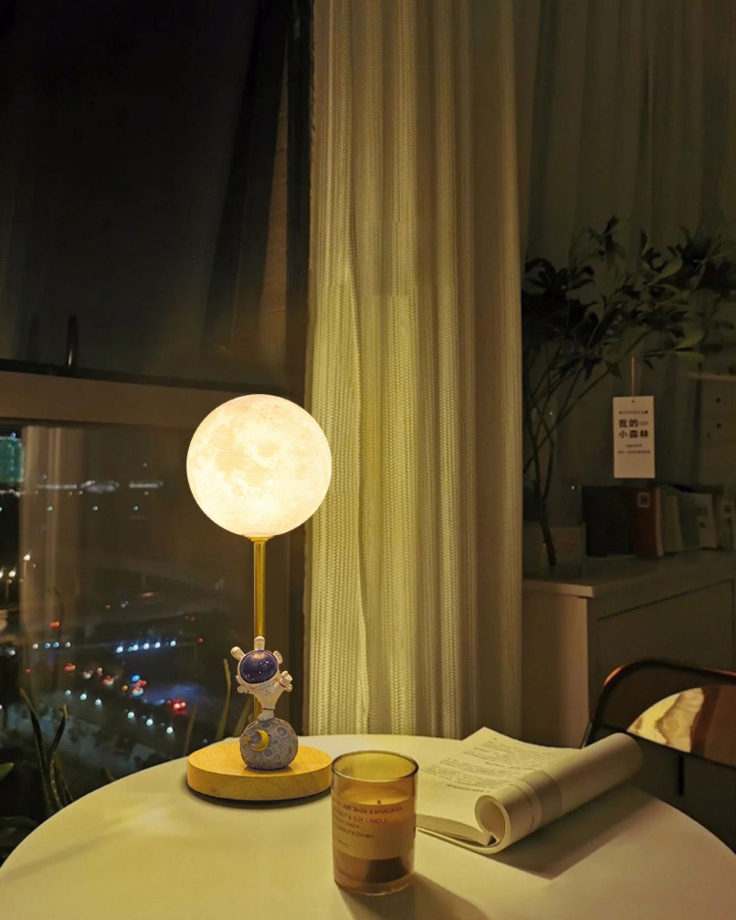 Unique Moon Shaped LED Table Lamp